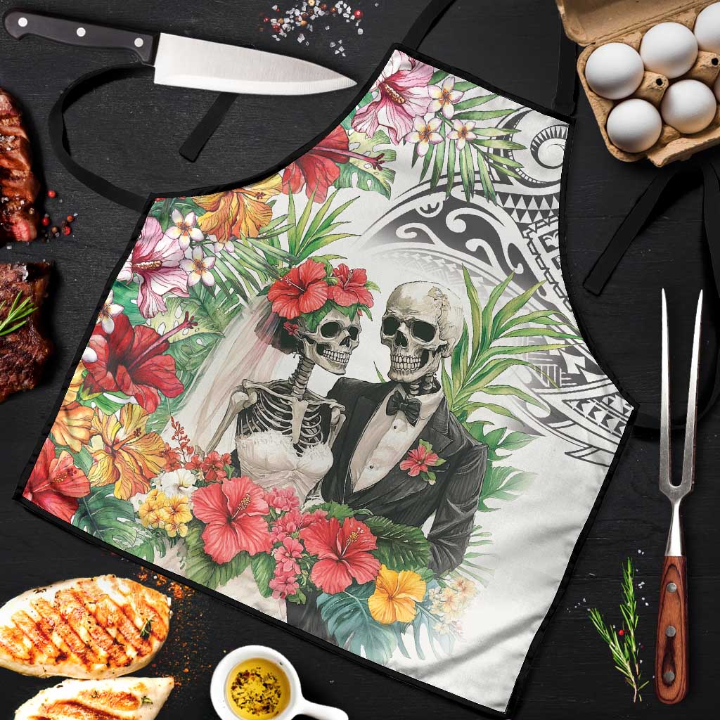 Skeleton Love for Valentine’s Day Apron Polynesian Tribal Love Forever - Polynesian Pride