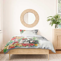 Skeleton Love for Valentines Day Bedding Set Polynesian Tribal Love Forever LT9 - Polynesian Pride