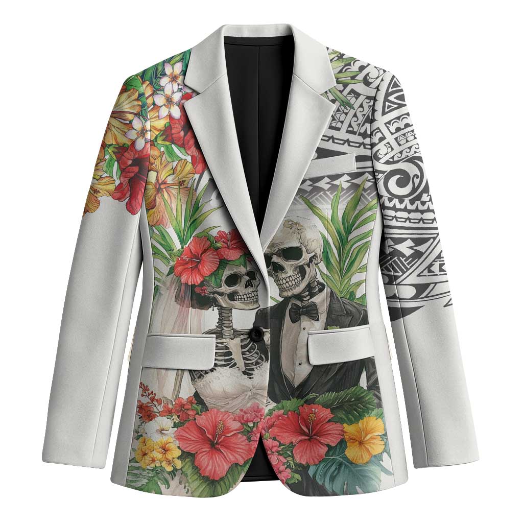 Skeleton Love for Valentine’s Day Blazer Polynesian Tribal Love Forever - Polynesian Pride