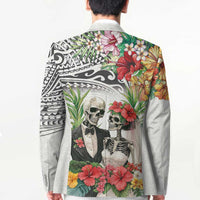 Skeleton Love for Valentine’s Day Blazer Polynesian Tribal Love Forever - Polynesian Pride
