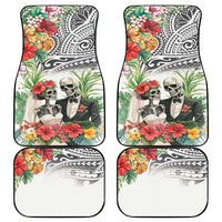 Skeleton Love for Valentine’s Day Car Mats Polynesian Tribal Love Forever