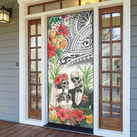 Skeleton Love for Valentine’s Day Door Cover Polynesian Tribal Love Forever - Polynesian Pride