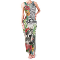 Skeleton Love for Valentine’s Day Family Matching Tank Maxi Dress and Hawaiian Shirt Polynesian Tribal Love Forever