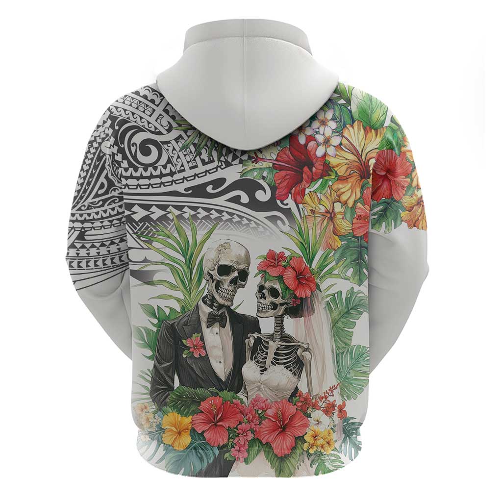 Skeleton Love for Valentine’s Day Hoodie Polynesian Tribal Love Forever