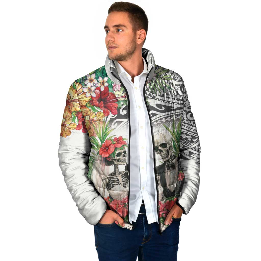 Skeleton Love for Valentine’s Day Padded Jacket Polynesian Tribal Love Forever - Polynesian Pride