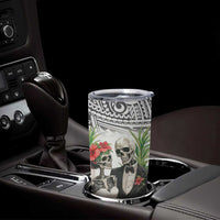 Skeleton Love for Valentine’s Day Tumbler Cup Polynesian Tribal Love Forever