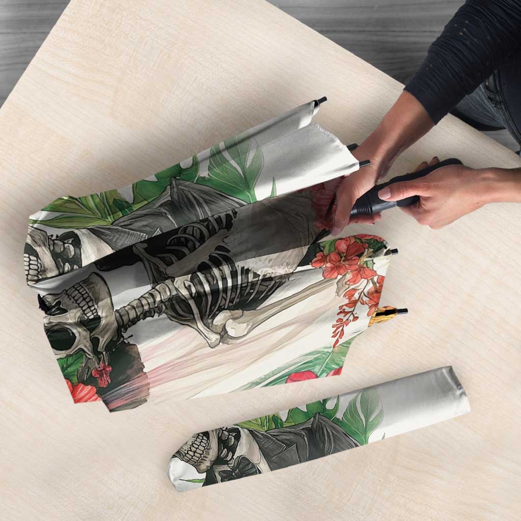 Skeleton Love for Valentine’s Day Umbrella Polynesian Tribal Love Forever - Polynesian Pride