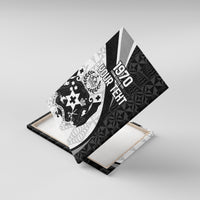 Personalised Tonga Emancipation Day Canvas Wall Art Since 1970 Ngatu Tribal Pattern