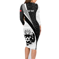 Personalised Tonga Emancipation Day Family Matching Long Sleeve Bodycon Dress and Hawaiian Shirt Since 1970 Ngatu Tribal Pattern LT9 - Polynesian Pride