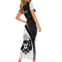Personalised Tonga Emancipation Day Family Matching Short Sleeve Bodycon Dress and Hawaiian Shirt Since 1970 Ngatu Tribal Pattern LT9 - Polynesian Pride