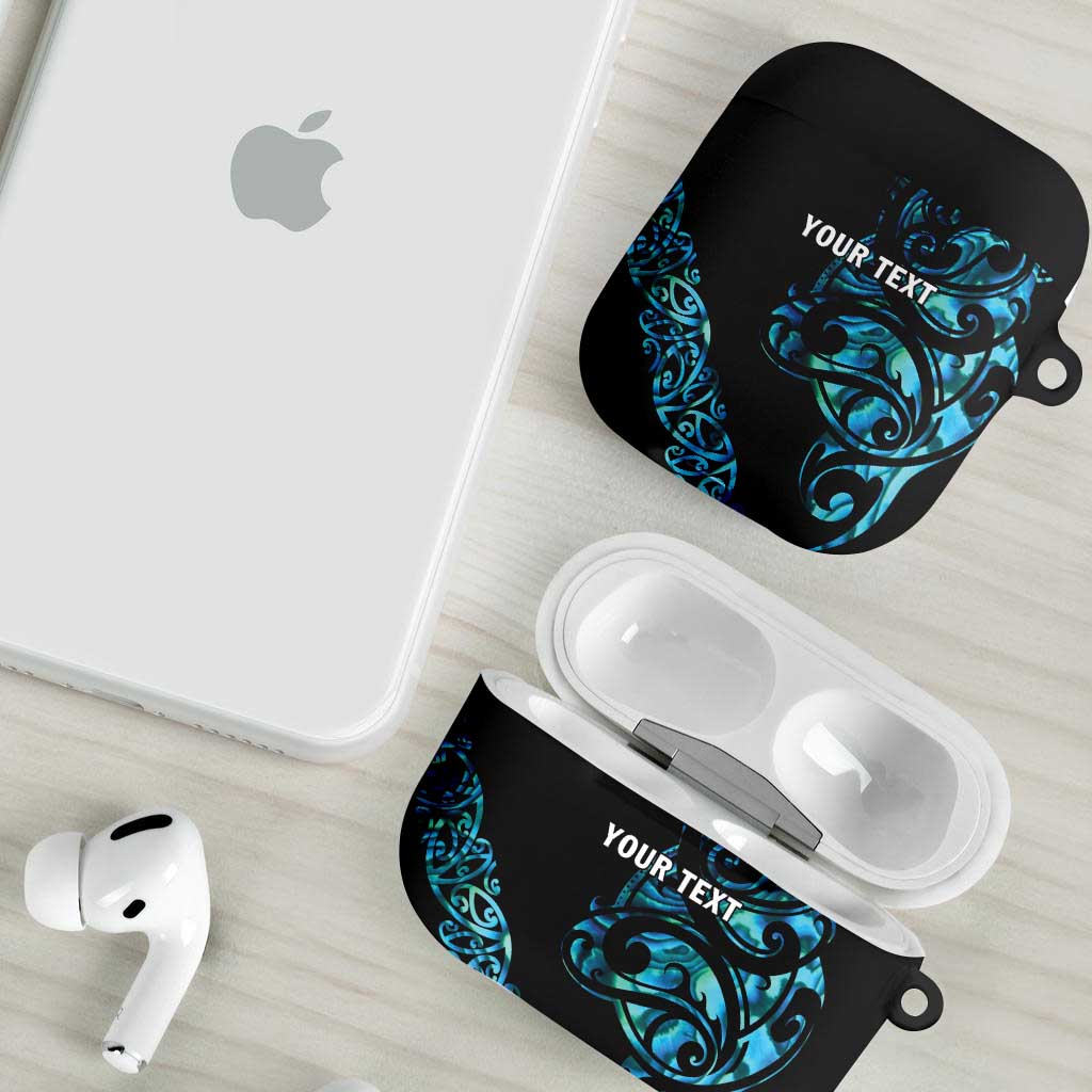 All Black Maori Tribal Tattoo Personalised AirPods Case Polynesian Style - Polynesian Pride