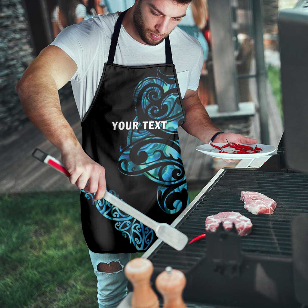 All Black Maori Tribal Tattoo Personalised Apron Polynesian Style - Polynesian Pride