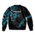 All Black Maori Tribal Tattoo Personalised Bomber Jacket Polynesian Style