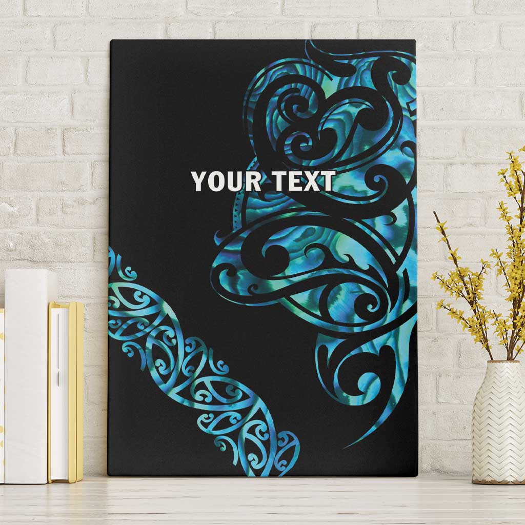 All Black Maori Tribal Tattoo Personalised Canvas Wall Art Polynesian Style