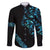All Black Maori Tribal Tattoo Personalised Family Matching Long Sleeve Bodycon Dress and Hawaiian Shirt Polynesian Style