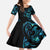 All Black Maori Tribal Tattoo Personalised Family Matching Off Shoulder Maxi Dress and Hawaiian Shirt Polynesian Style