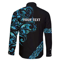 All Black Maori Tribal Tattoo Personalised Family Matching Puletasi and Hawaiian Shirt Polynesian Style LT9 - Polynesian Pride