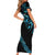 All Black Maori Tribal Tattoo Personalised Family Matching Short Sleeve Bodycon Dress and Hawaiian Shirt Polynesian Style
