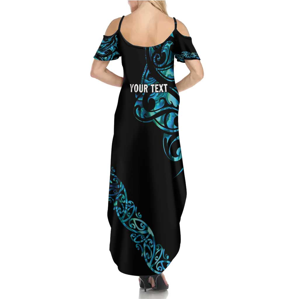 All Black Maori Tribal Tattoo Personalised Family Matching Summer Maxi Dress and Hawaiian Shirt Polynesian Style LT9 - Polynesian Pride