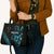 All Black Maori Tribal Tattoo Personalised Leather Bag Polynesian Style - Polynesian Pride