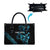 All Black Maori Tribal Tattoo Personalised Leather Bag Polynesian Style - Polynesian Pride