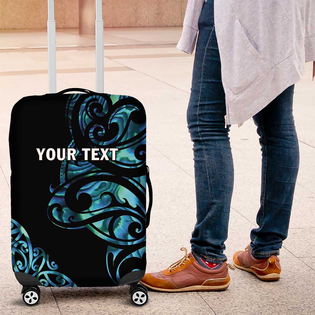 All Black Maori Tribal Tattoo Personalised Luggage Cover Polynesian Style