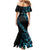 All Black Maori Tribal Tattoo Personalised Mermaid Dress Polynesian Style