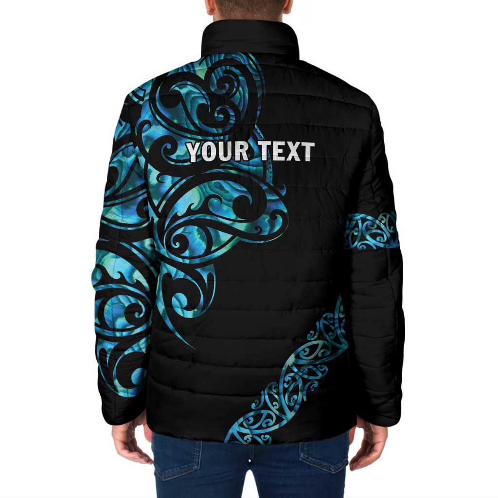 All Black Maori Tribal Tattoo Personalised Padded Jacket Polynesian Style - Polynesian Pride