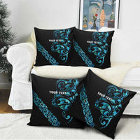 All Black Maori Tribal Tattoo Personalised Pillow Cover Polynesian Style - Polynesian Pride