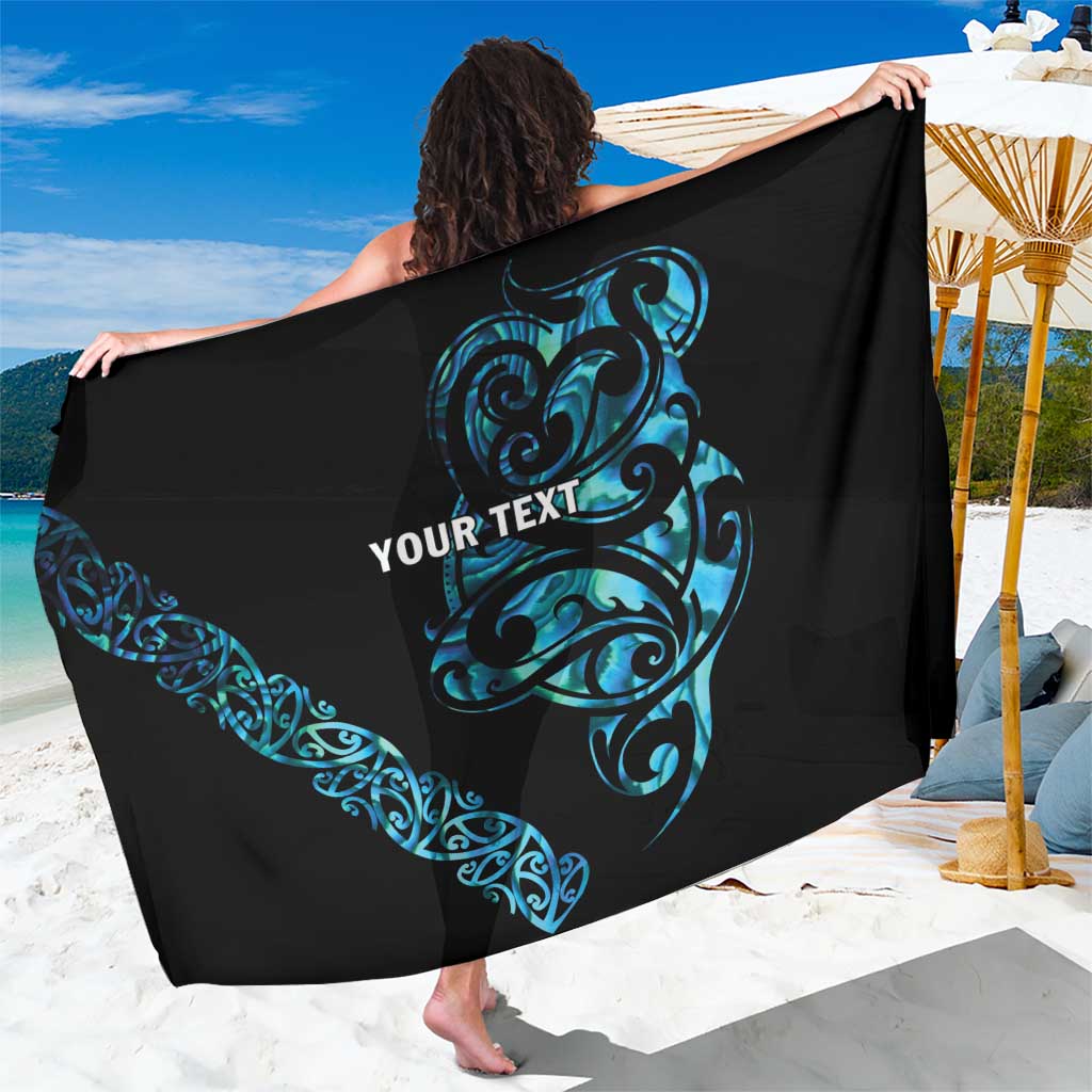 All Black Maori Tribal Tattoo Personalised Sarong Polynesian Style