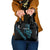 All Black Maori Tribal Tattoo Personalised Shoulder Handbag Polynesian Style