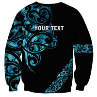 All Black Maori Tribal Tattoo Personalised Sweatshirt Polynesian Style