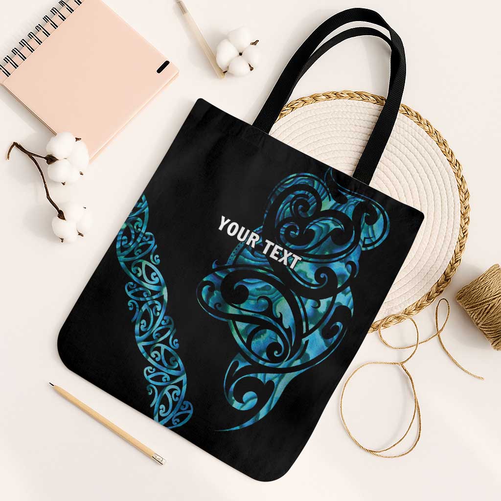 All Black Maori Tribal Tattoo Personalised Tote Bag Polynesian Style - Polynesian Pride