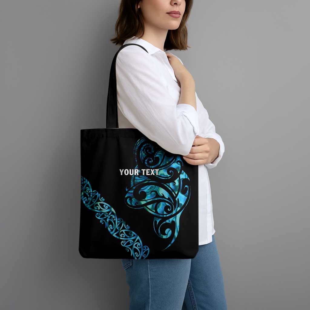 All Black Maori Tribal Tattoo Personalised Tote Bag Polynesian Style - Polynesian Pride