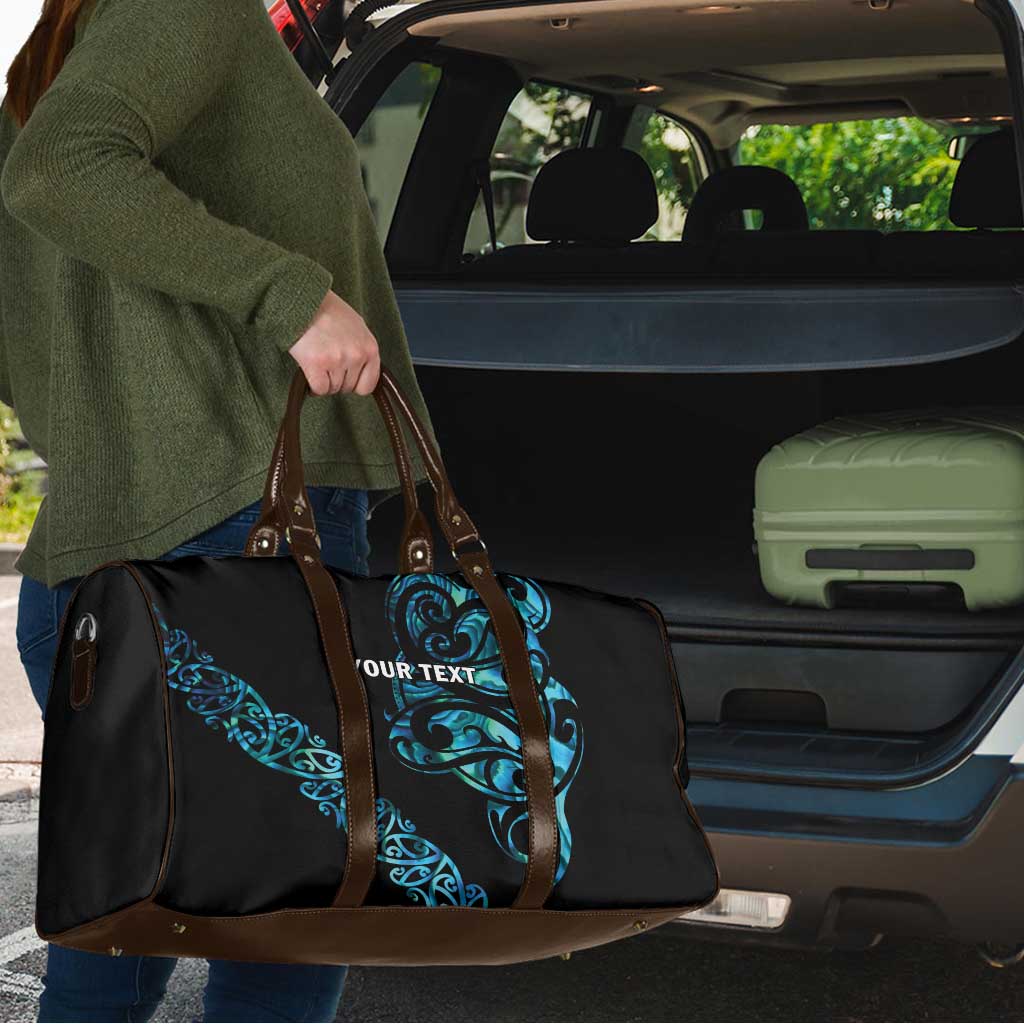 All Black Maori Tribal Tattoo Personalised Travel Bag Polynesian Style - Polynesian Pride