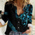 All Black Maori Tribal Tattoo Personalised Women Casual Shirt Polynesian Style