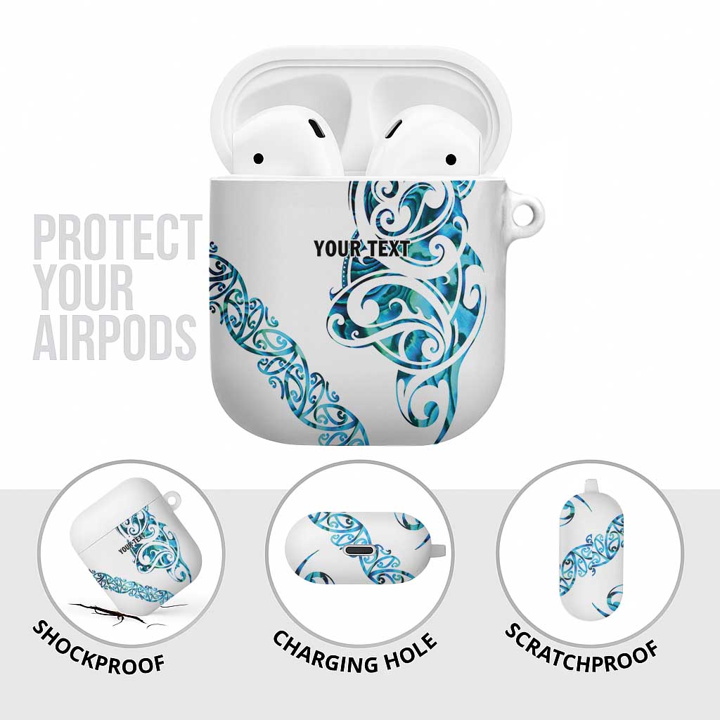 All White Maori Tribal Tattoo Personalised AirPods Case Polynesian Style - Polynesian Pride