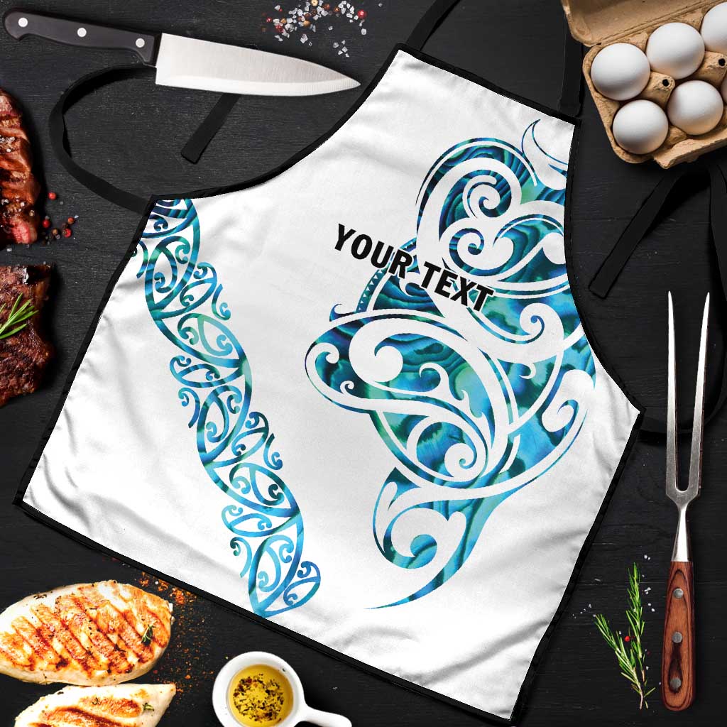 All White Maori Tribal Tattoo Personalised Apron Polynesian Style - Polynesian Pride
