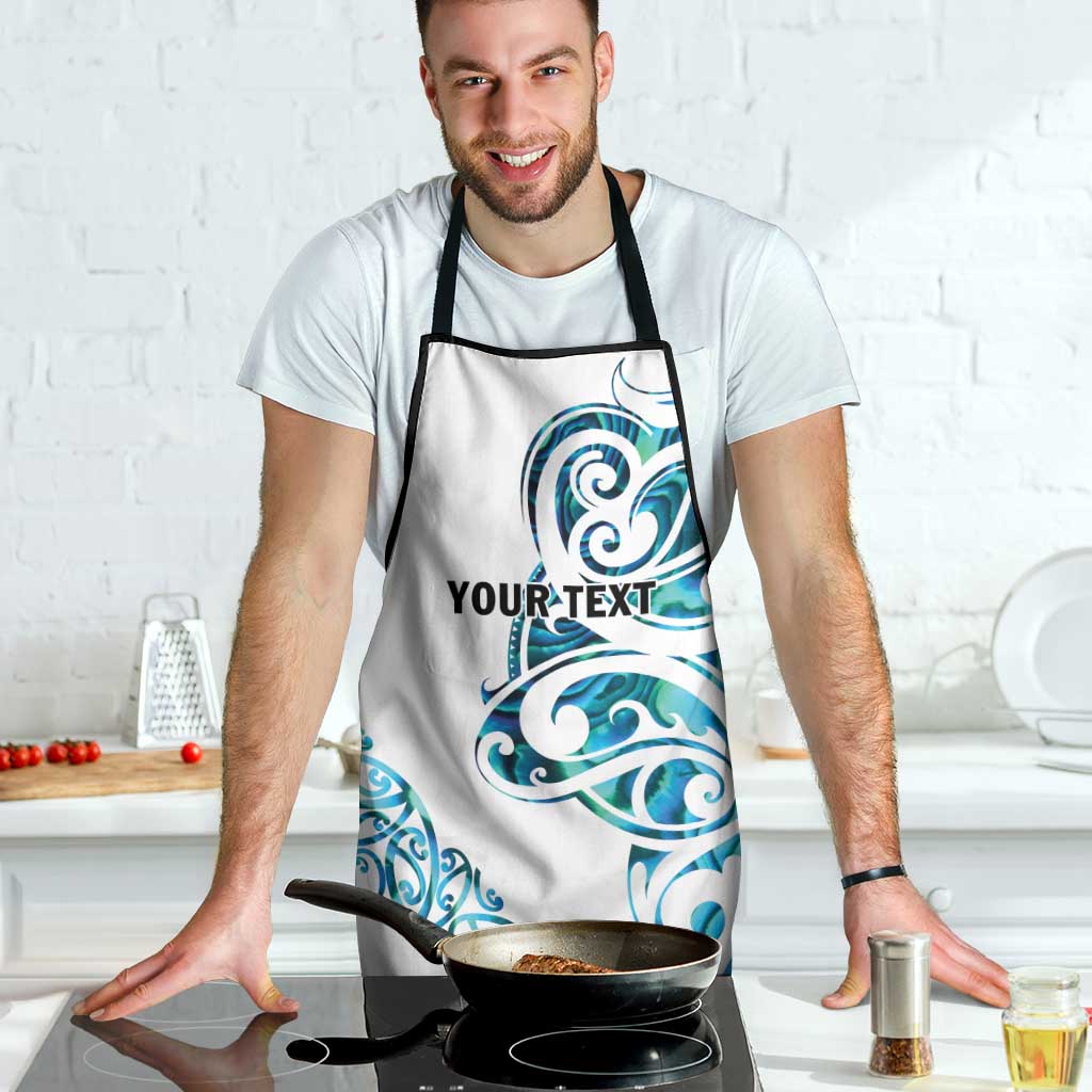 All White Maori Tribal Tattoo Personalised Apron Polynesian Style - Polynesian Pride