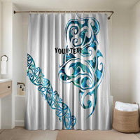 All White Maori Tribal Tattoo Personalised Bathroom Set Polynesian Style - Polynesian Pride