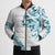 All White Maori Tribal Tattoo Personalised Bomber Puffer Jacket Polynesian Style - Polynesian Pride
