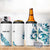 All White Maori Tribal Tattoo Personalised 4 in 1 Can Cooler Tumbler Polynesian Style