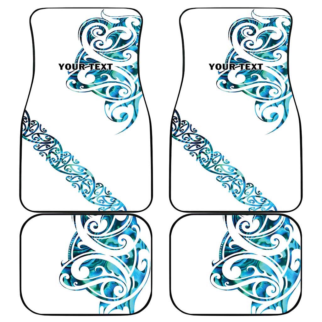 All White Maori Tribal Tattoo Personalised Car Mats Polynesian Style