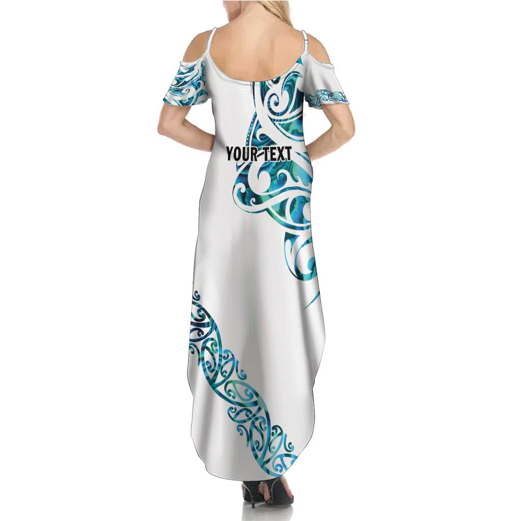 All White Maori Tribal Tattoo Personalised Family Matching Summer Maxi Dress and Hawaiian Shirt Polynesian Style LT9 - Polynesian Pride