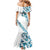 All White Maori Tribal Tattoo Personalised Mermaid Dress Polynesian Style
