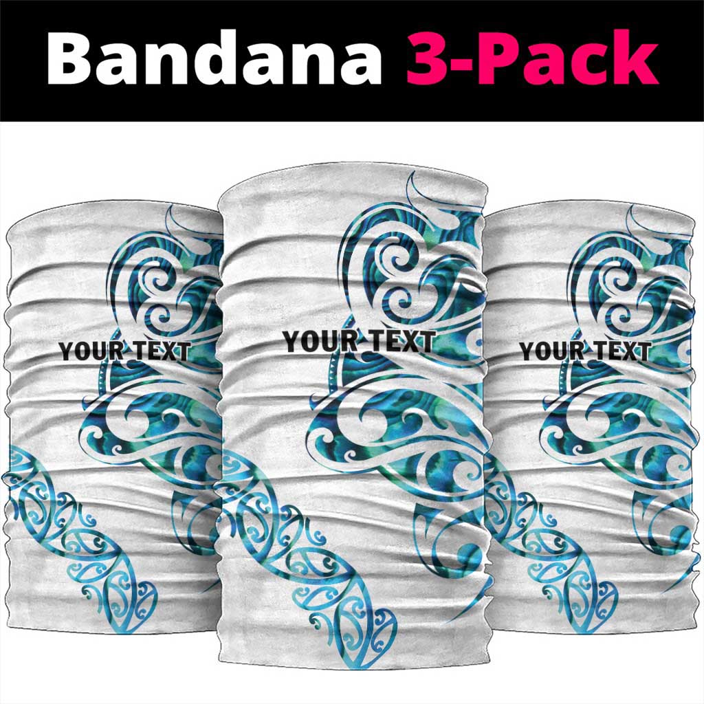All White Maori Tribal Tattoo Personalised Neck Gaiter Polynesian Style - Polynesian Pride