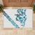All White Maori Tribal Tattoo Personalised Rubber Doormat Polynesian Style