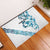 All White Maori Tribal Tattoo Personalised Rubber Doormat Polynesian Style