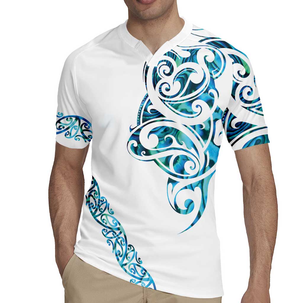 All White Maori Tribal Tattoo Personalised Rugby Jersey Polynesian Style