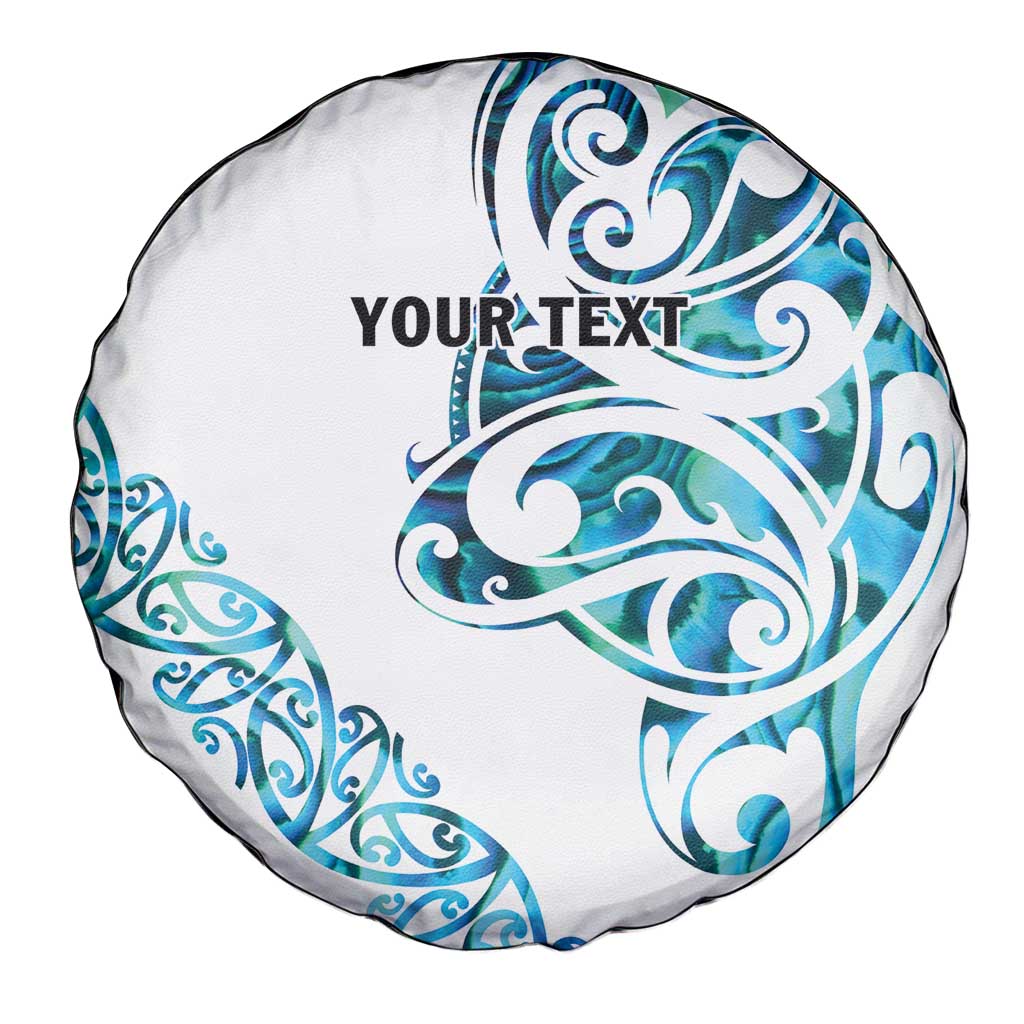 All White Maori Tribal Tattoo Personalised Spare Tire Cover Polynesian Style